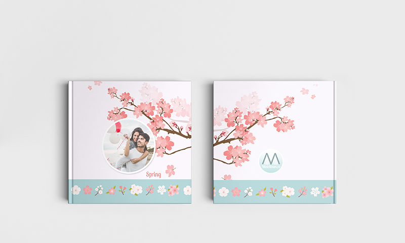 album fotocarte personalizat tema primavara, flori