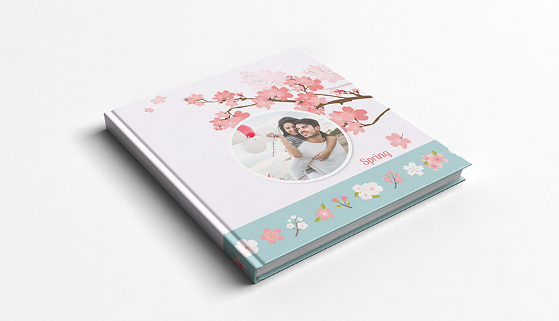 album fotocarte personalizat tema primavara, flori
