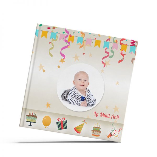 album foto carte personalizat cu poze de copii happy birthday 